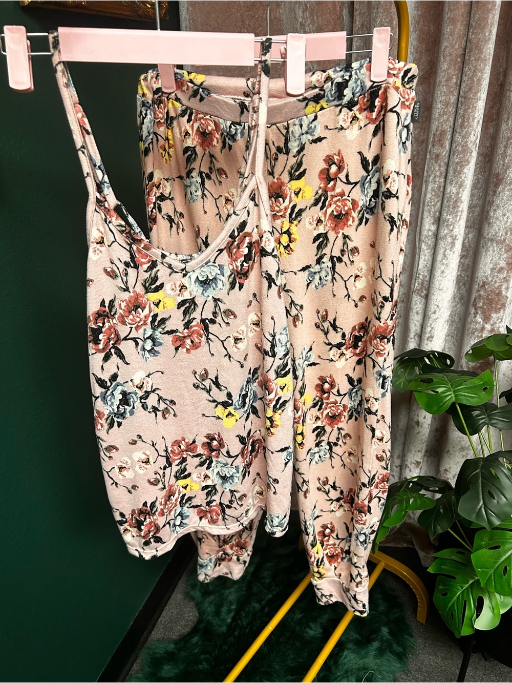 Vince Camuto Pink Floral Jumpsuit